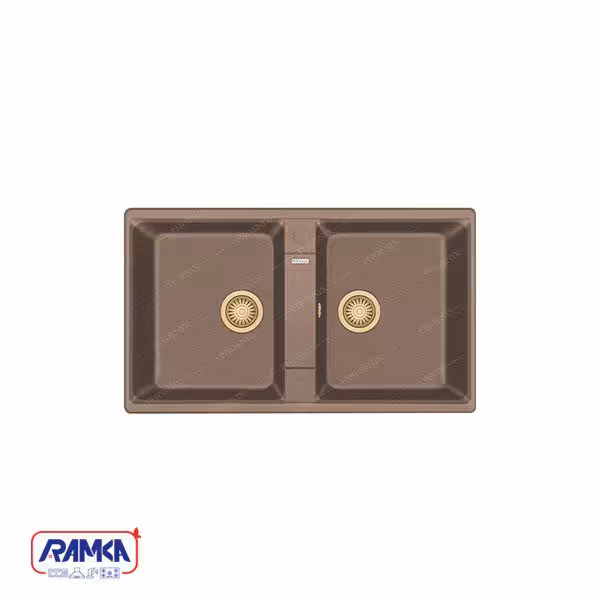 سینک گرانیتی فونیکس کد 130 قهوه ای مرمر طلایی