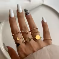 پک انگشتر گوی و مروارید (مروارید مثلث)