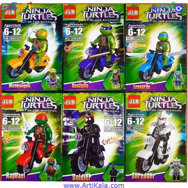 سری آدمک های لگویی لاکپشت های نینجا موتور سوار