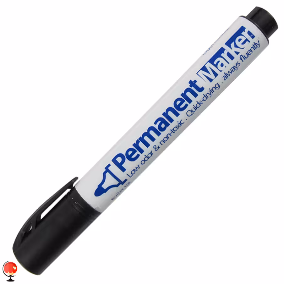 ماژیک پاک نشو مشکی نوک گرد صدف