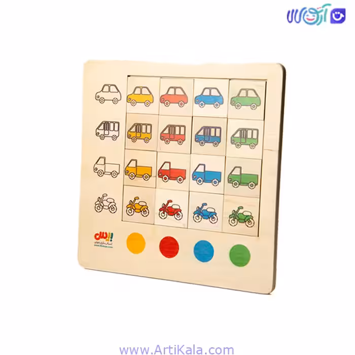 پازل هوش 16 قطعه ماشین بیس