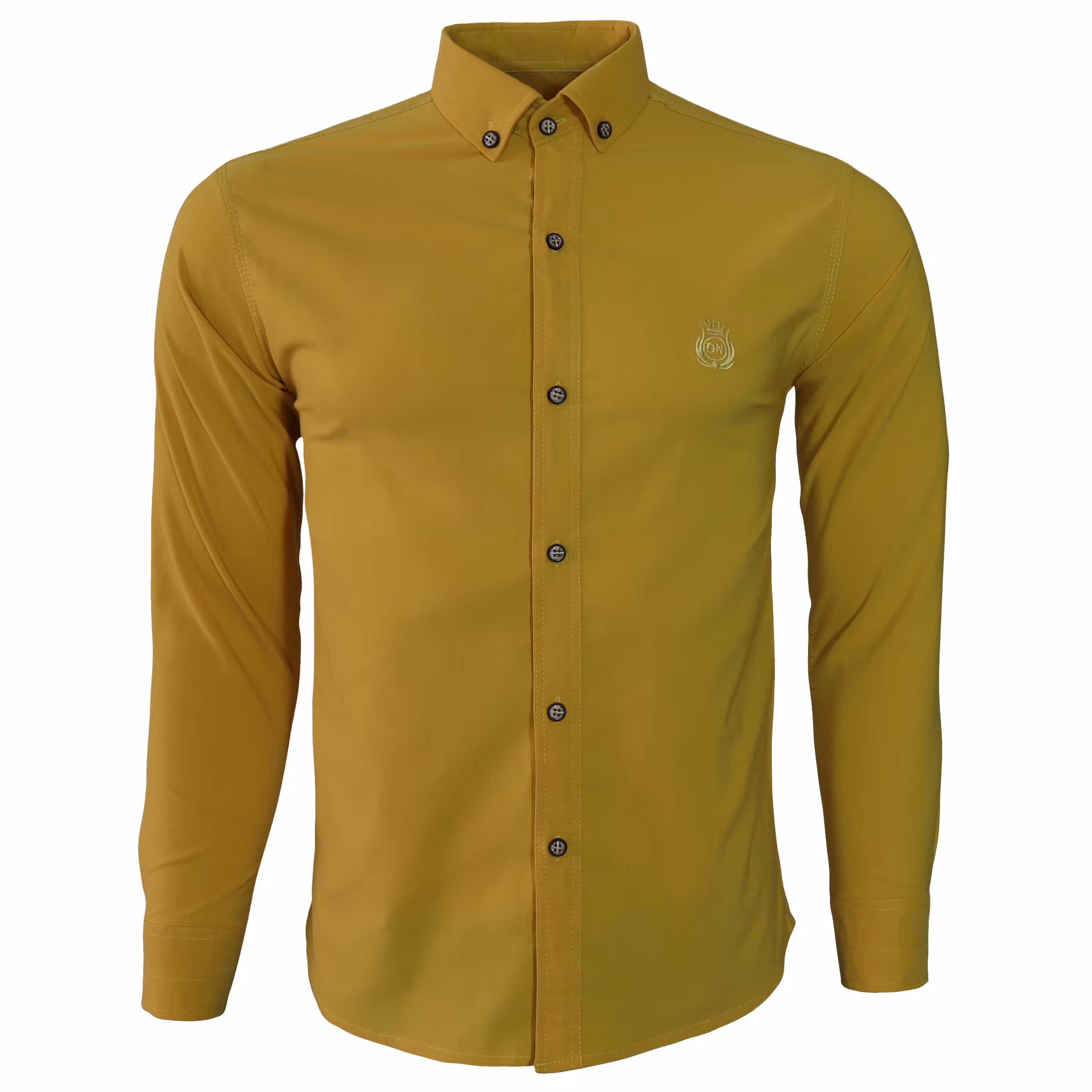 پیراهن بنگال کش مردانه رنگ خردلی