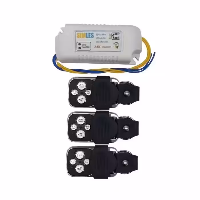 ریموتی کردن درب منزل SIMLES با 3 ریموت مدل PN1470