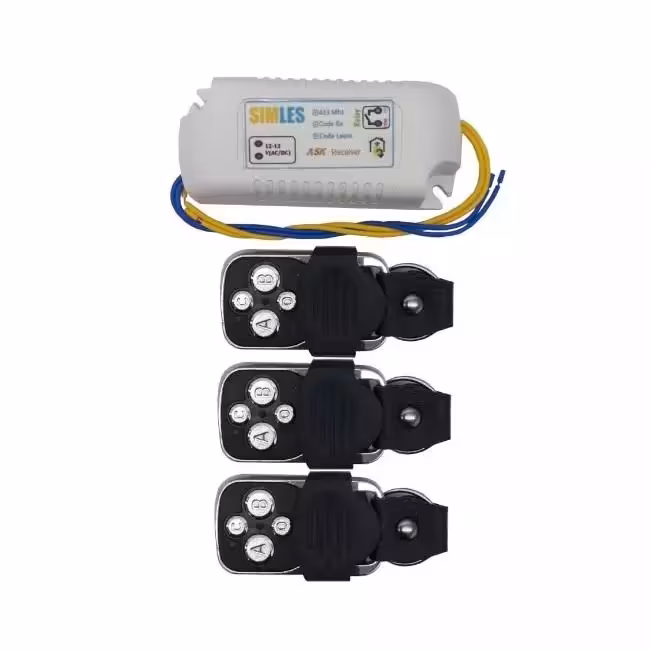 ریموتی کردن درب منزل SIMLES با 3 ریموت مدل PN1470