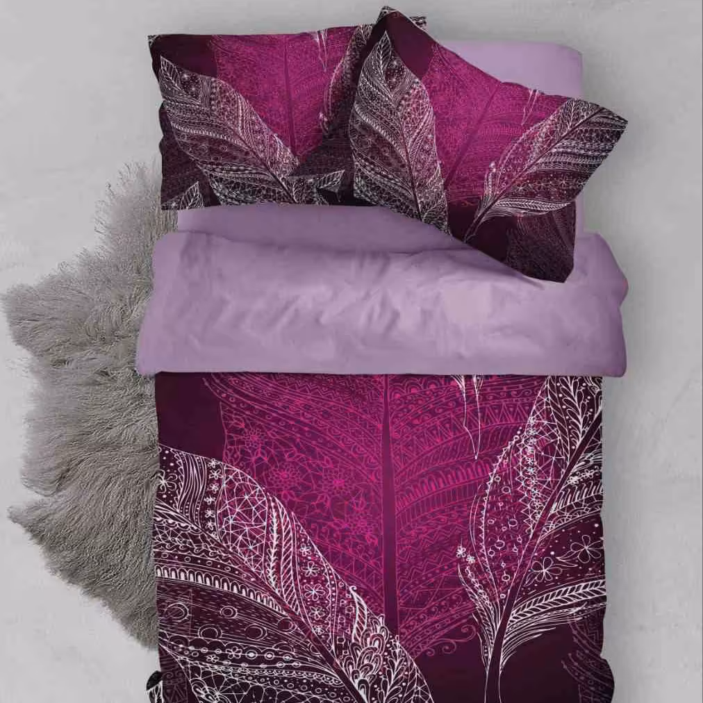 سرویس روتختی بالش و لحاف 4 تکه یک نفره پارچه میکرو سه بعدی