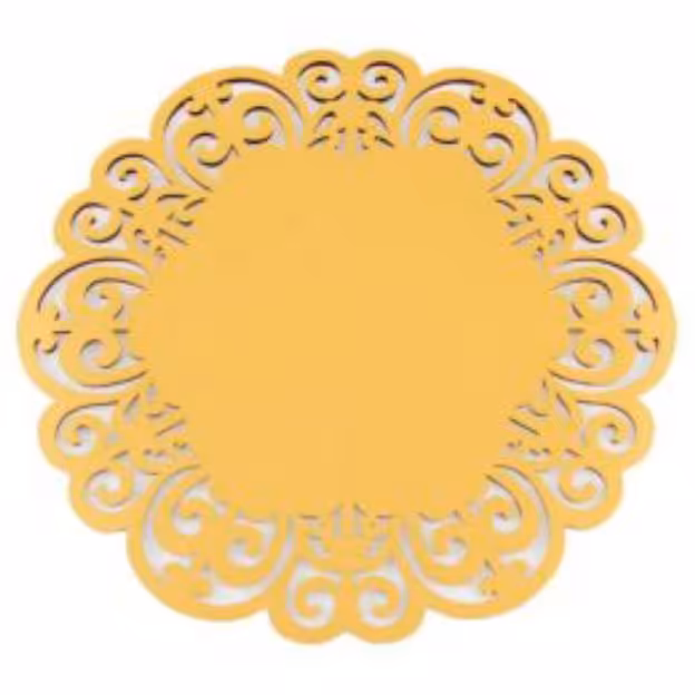 زیر بشقابی مولتی استایل طرح مشبک ، در دو رنگ طلایی و نقره ای،بسته 4عددی،سایز  25سانت