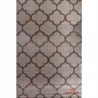 فرش ماشینی ساوین کد 4045 طرح مراکشی نسکافه ای