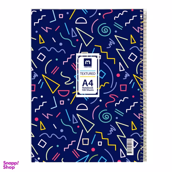 دفتر سیمی 100 برگ A4 مکث نوت (Max Note) مدل جلد طلقی کد 1_9173