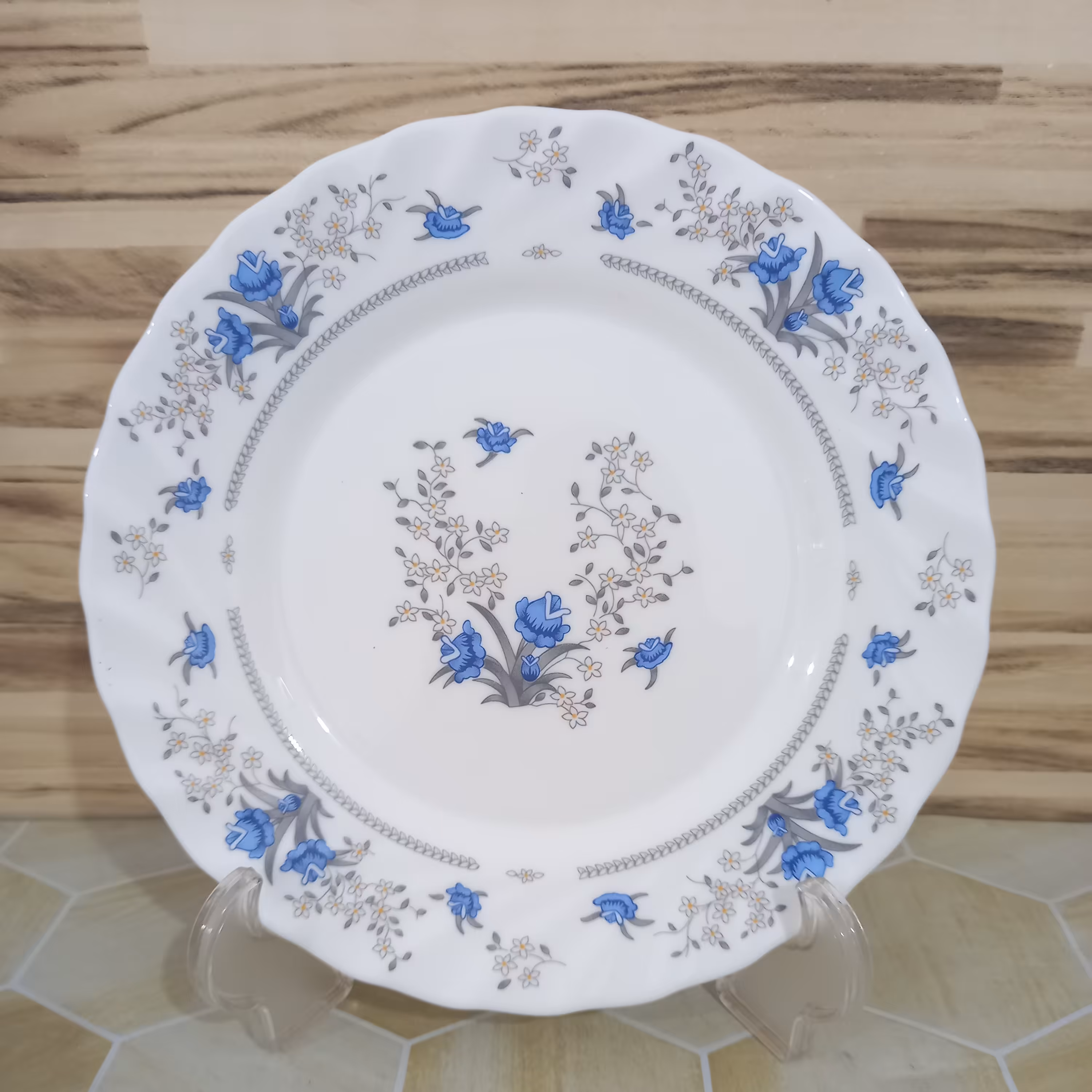 پیش دستی میوه خوری  پارس اوپال گل آبی 6عددی 