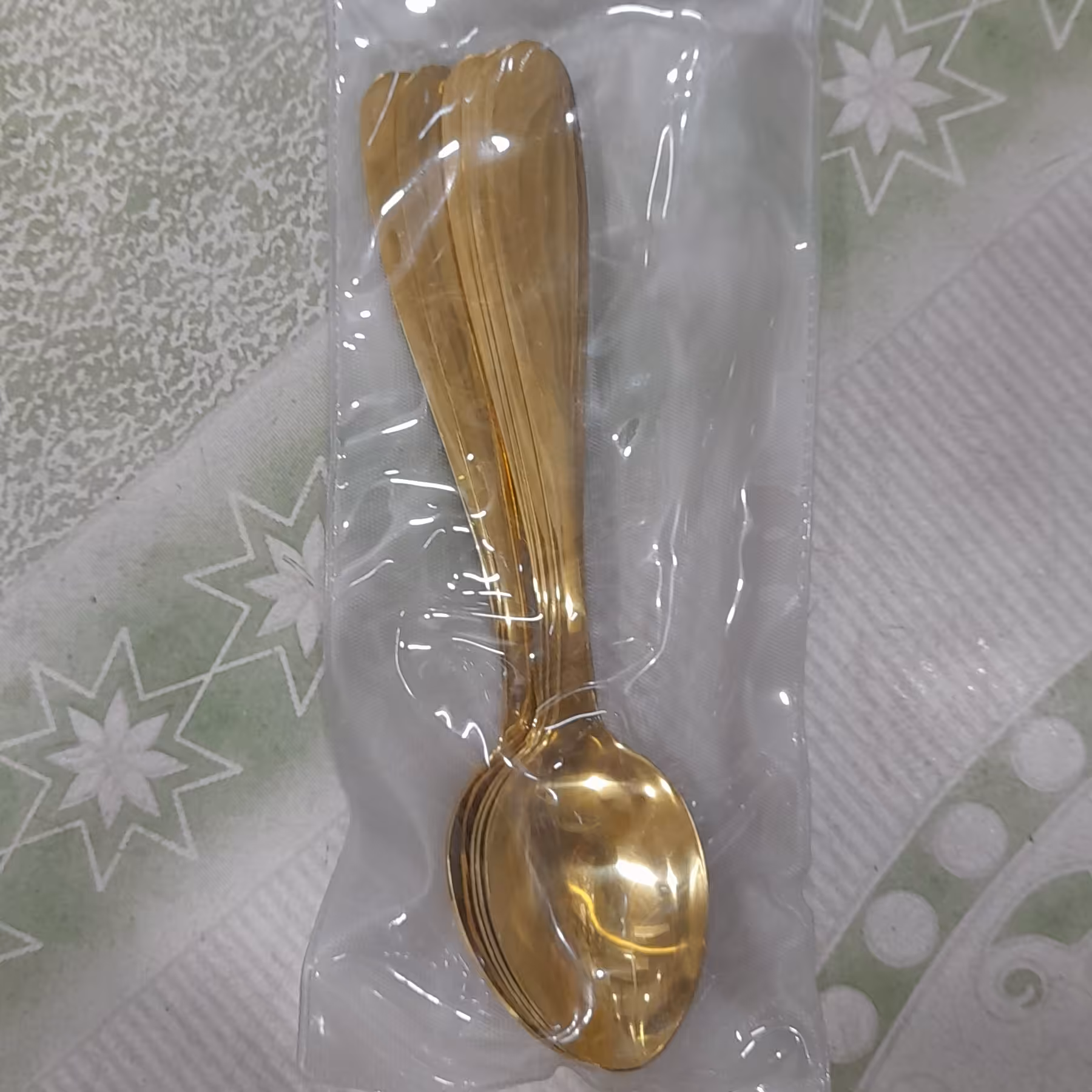 قاشق مربا خوری طلایی رنگ ثابت 4 عددی