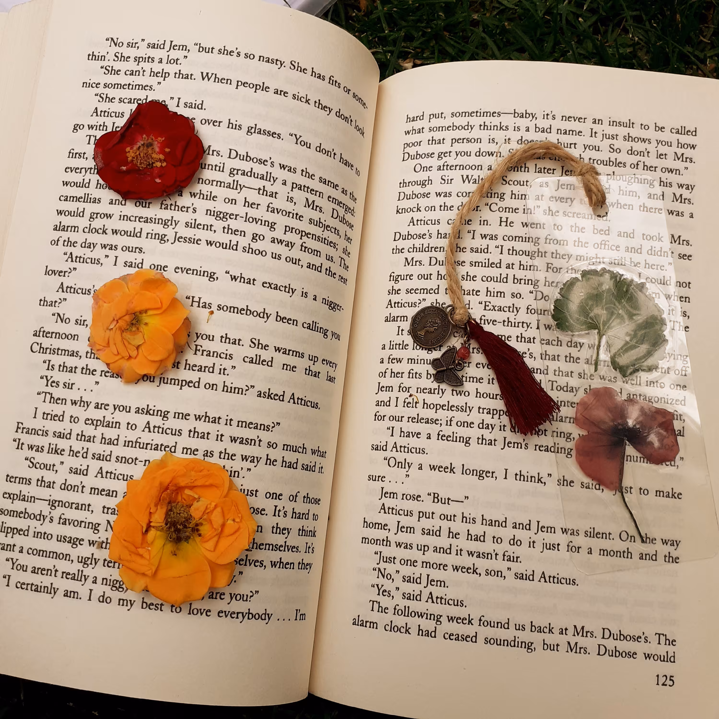 نشان کتاب . نشانگر کتاب . بوک مارک شفاف پرس شده با گل خشک طبیعی