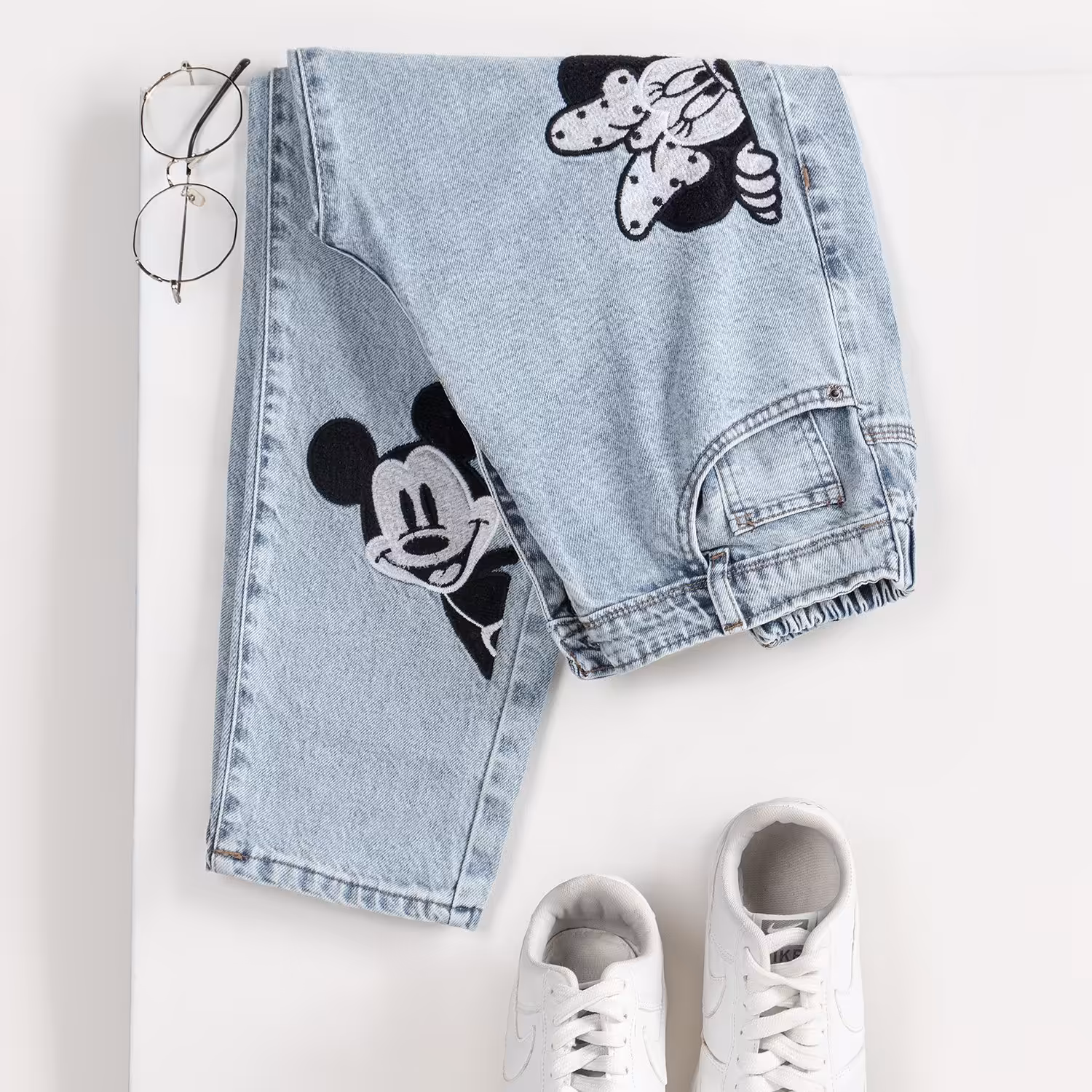 شلوار مام فیت جین میکی کد 1193142