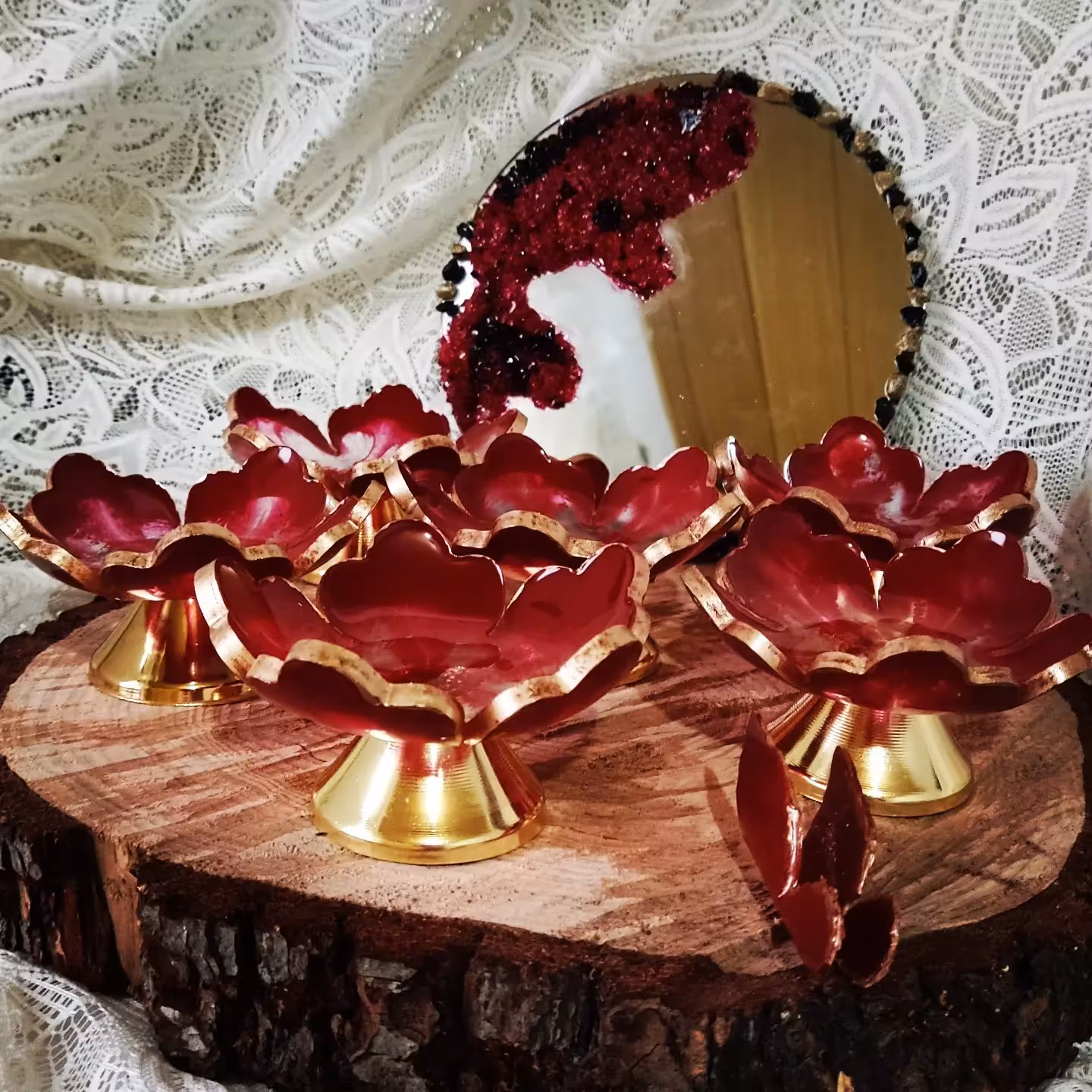 هفت سین  زیبا و شیک و خاص کار شده با رزین