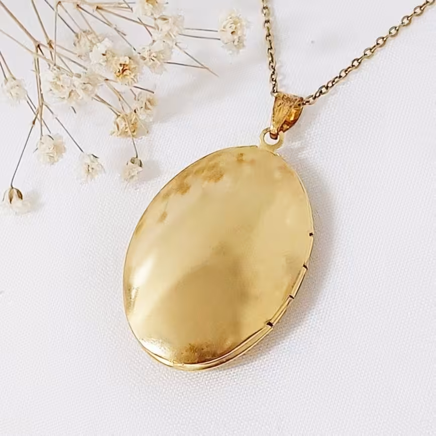 گردنبند قاب عکس(لاکت عکس) بیضی استیل کد 10843