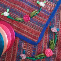 سفره پارچه ای گلدوزی شده کد (4)