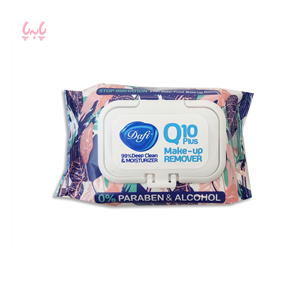 دستمال مرطوب پاک کننده آرایش حاوی Q10 دافی 50 برگ