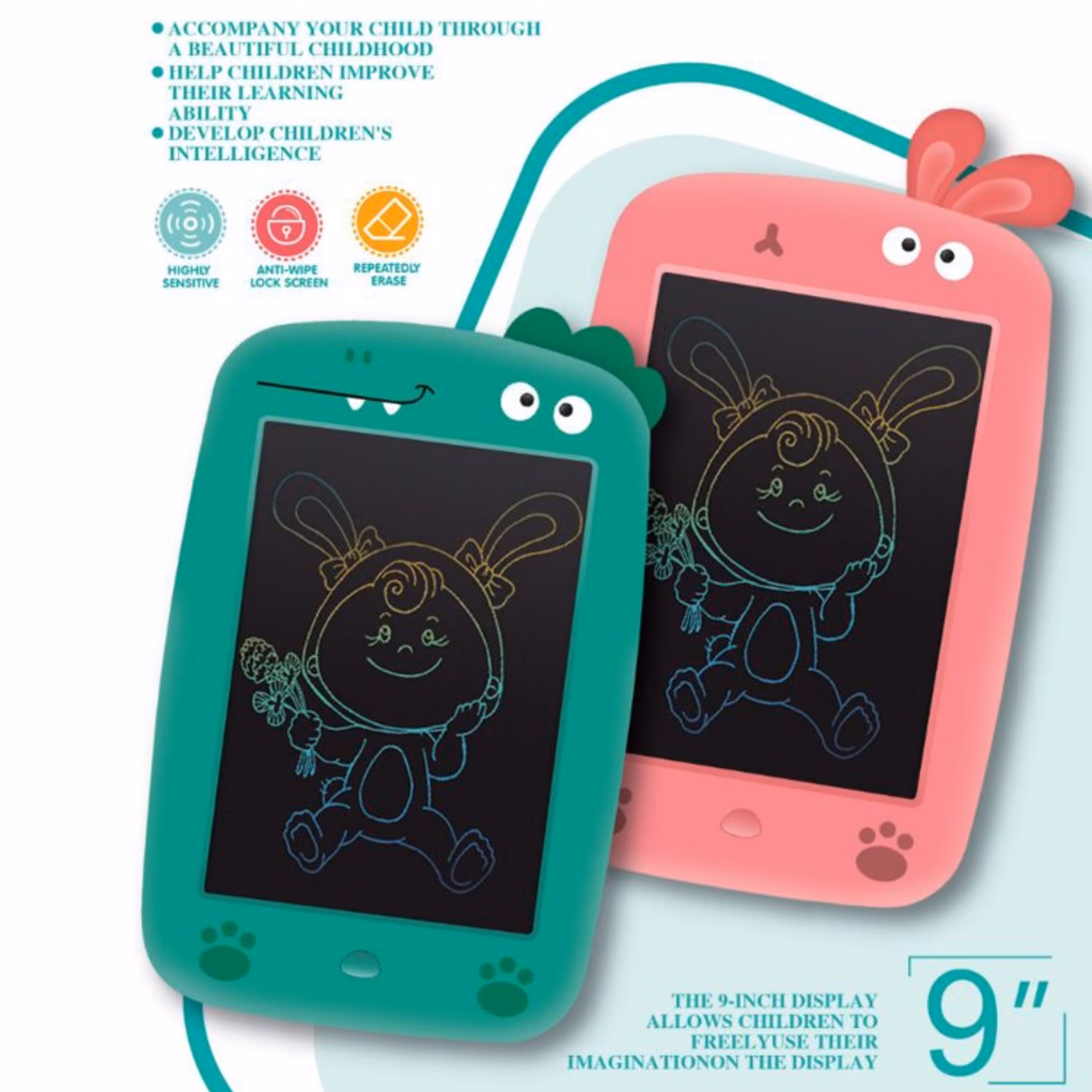 کاغد دیجیتالی  9 اینچ رنگ صورتی