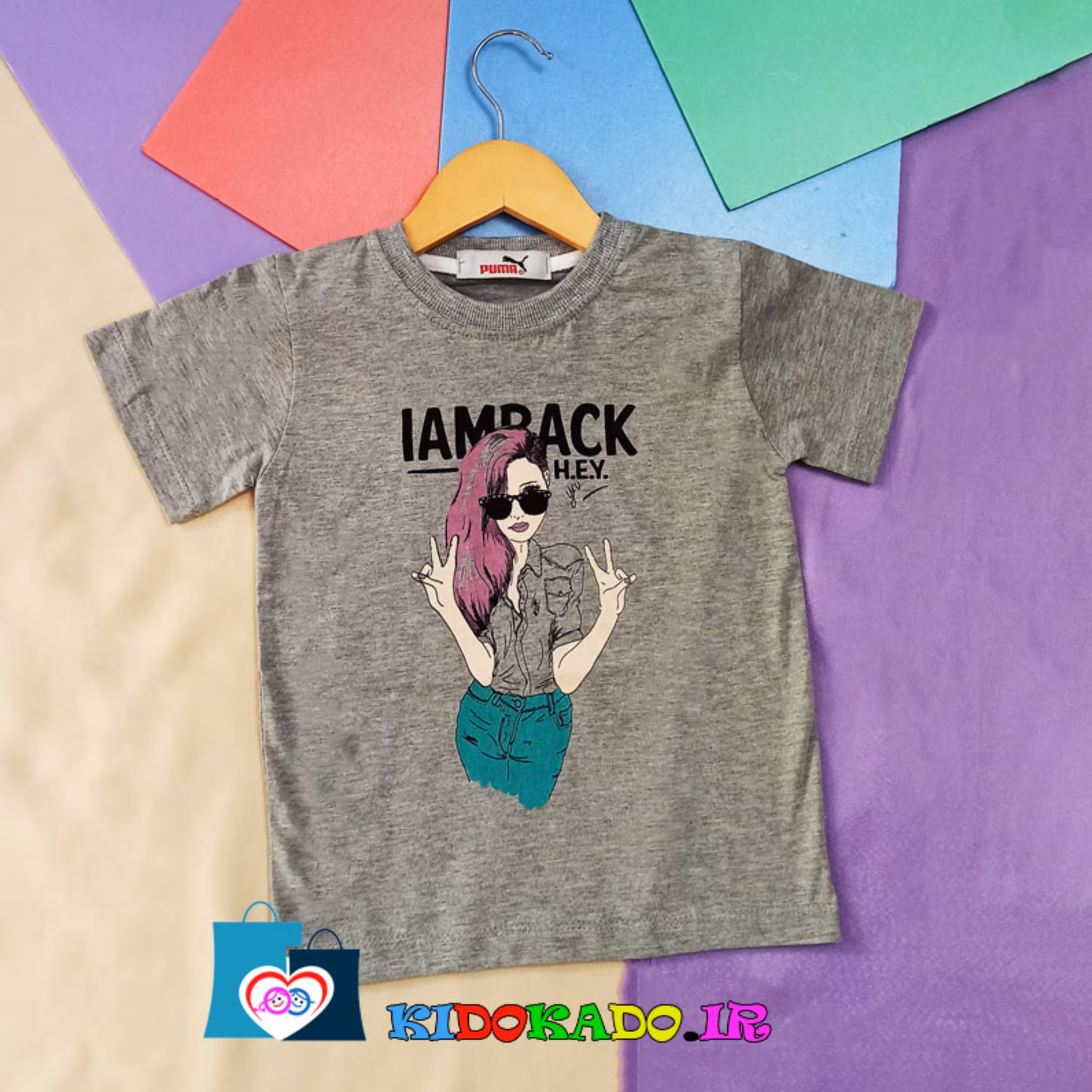 تیشرت تک دخترانه سایز 50-55- جنس عالی