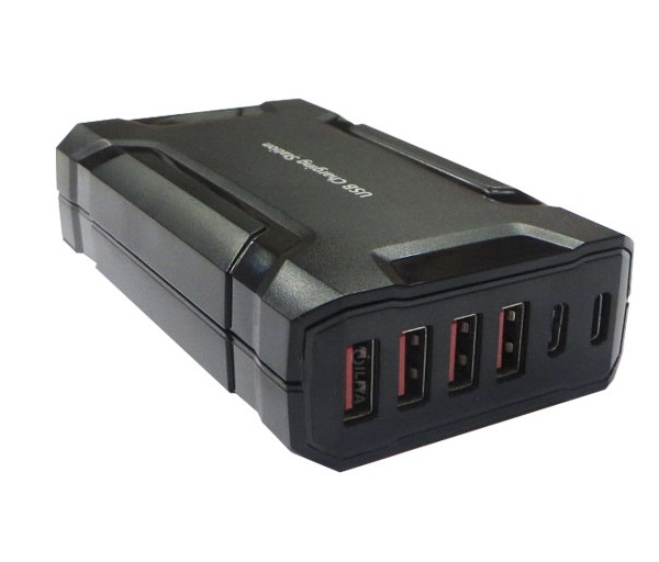 هاب شارژر 6 کاناله USB و Type-C با مدار هوشمند 48 وات