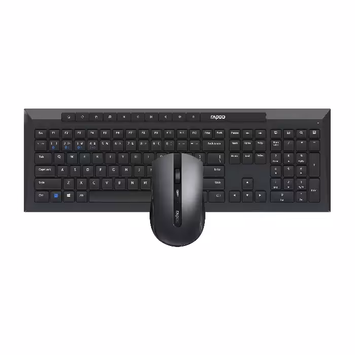کیبورد و ماوس بی سیم رپو مدل 8210M Black با حروف فارسی