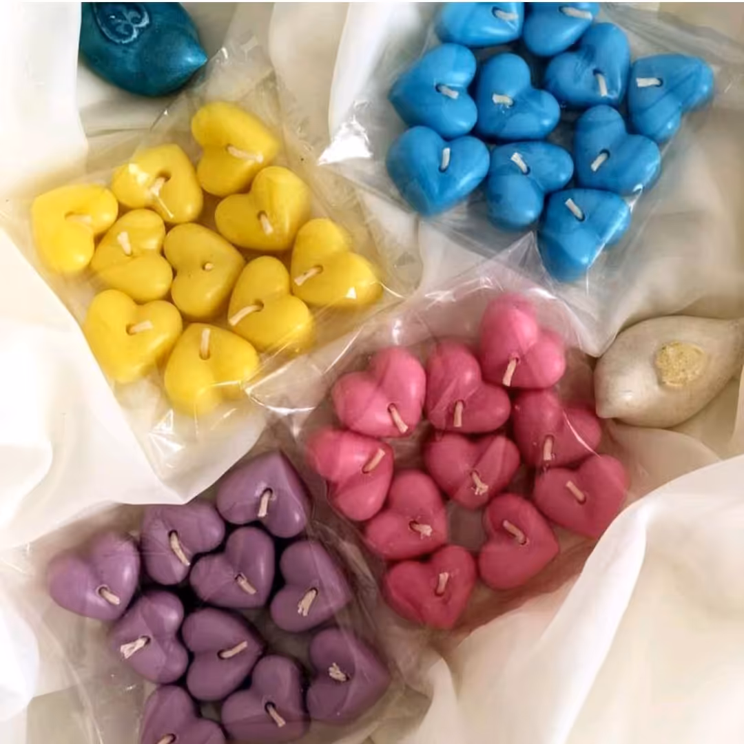 پک شمع قلبی ( 10 عددی )