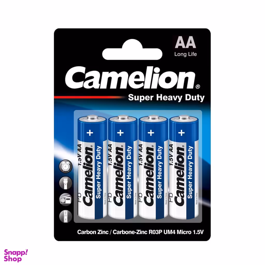 باتری قلمی کملیون مدل Super Heavy Duty 4+2R6PBS-BP