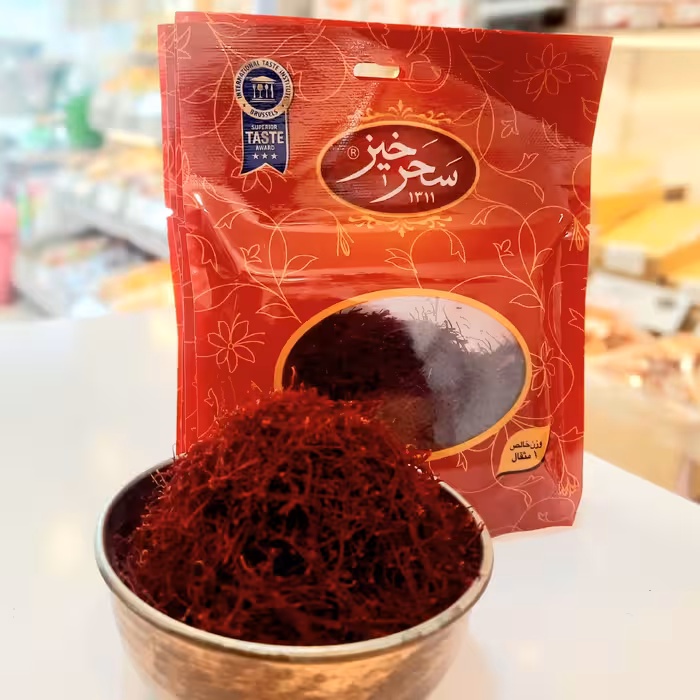 زعفران یک مثقال سحرخیز بسته بندی اسفند 1402