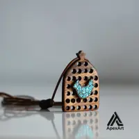 گردنبند چوبی مرغ آمین