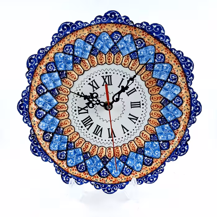 ساعت میناکاری 25 سانتی طرح بهارنارنج