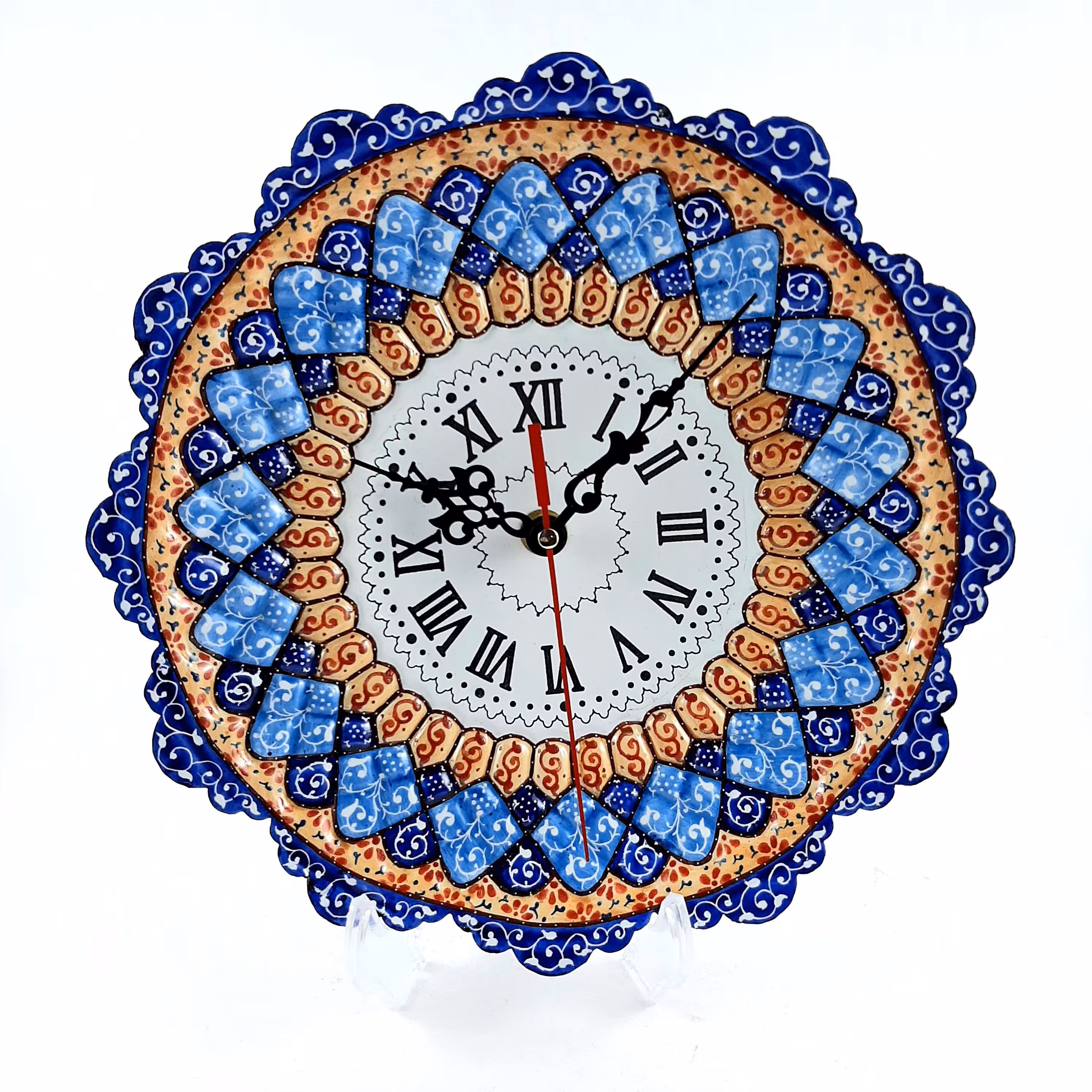 ساعت میناکاری 25 سانتی طرح بهارنارنج