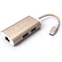 هاب ADAM ELEMENTS آدام المنتس تبدیل USB-C به LAN مدل CASA Hub eC301 طلایی - Hiapple.ir
