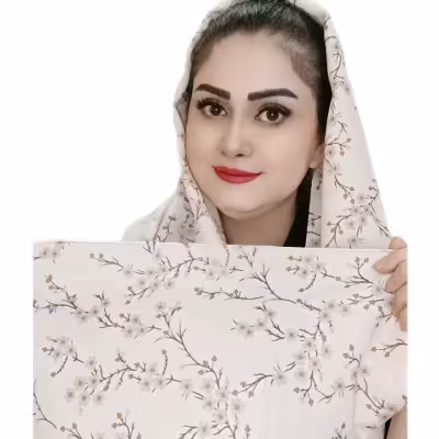 شال چاپ دیجیتال منگوله دار