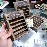 جامهری چوبی آویز  دار  مناسب 10 عدد مهر