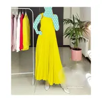 پیراهن ساحلی بلند حلقه ای پلیسه جنس کرپ جودون فری سایز 38 تا 60 حتی خانم های باردار قد 145 ایزی شاپ آنلاین