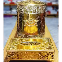 سِت سطل و دستمال طلایی اورجینال 