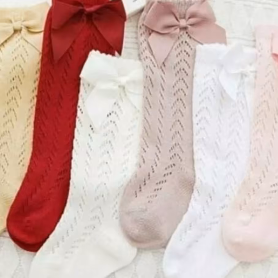 جوراب توری خوشه گندم دخترانه سایز1تا7سال