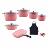 سرویس قابلمه 15 پارچه HOME STAR از جنس چدن سنگین و داخل گرانیت با کیفیت بسیار بالا 