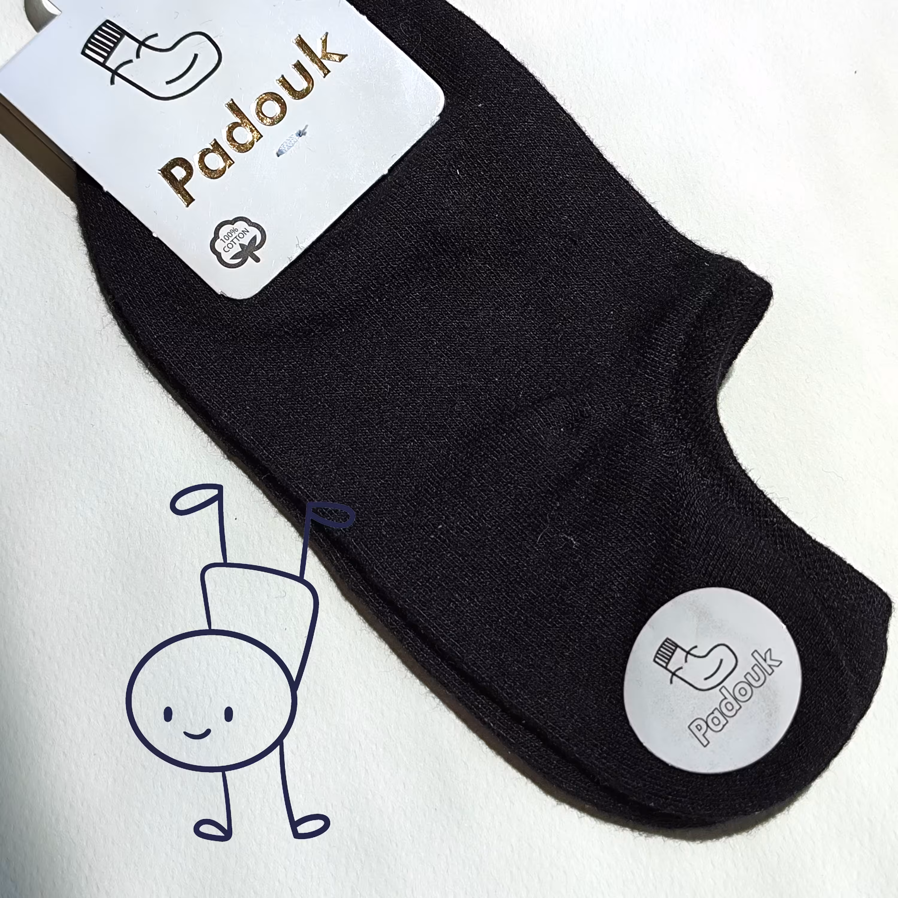 جوراب قوزکی کالج فانتزی مشکی زنانه و دخترانه طرح ساده مشکی  سایز 36-42