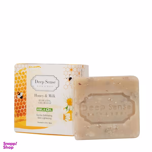 صابون آبرسان صورت دیپ سنس مدل شیر و عسل وزن 75 گرم