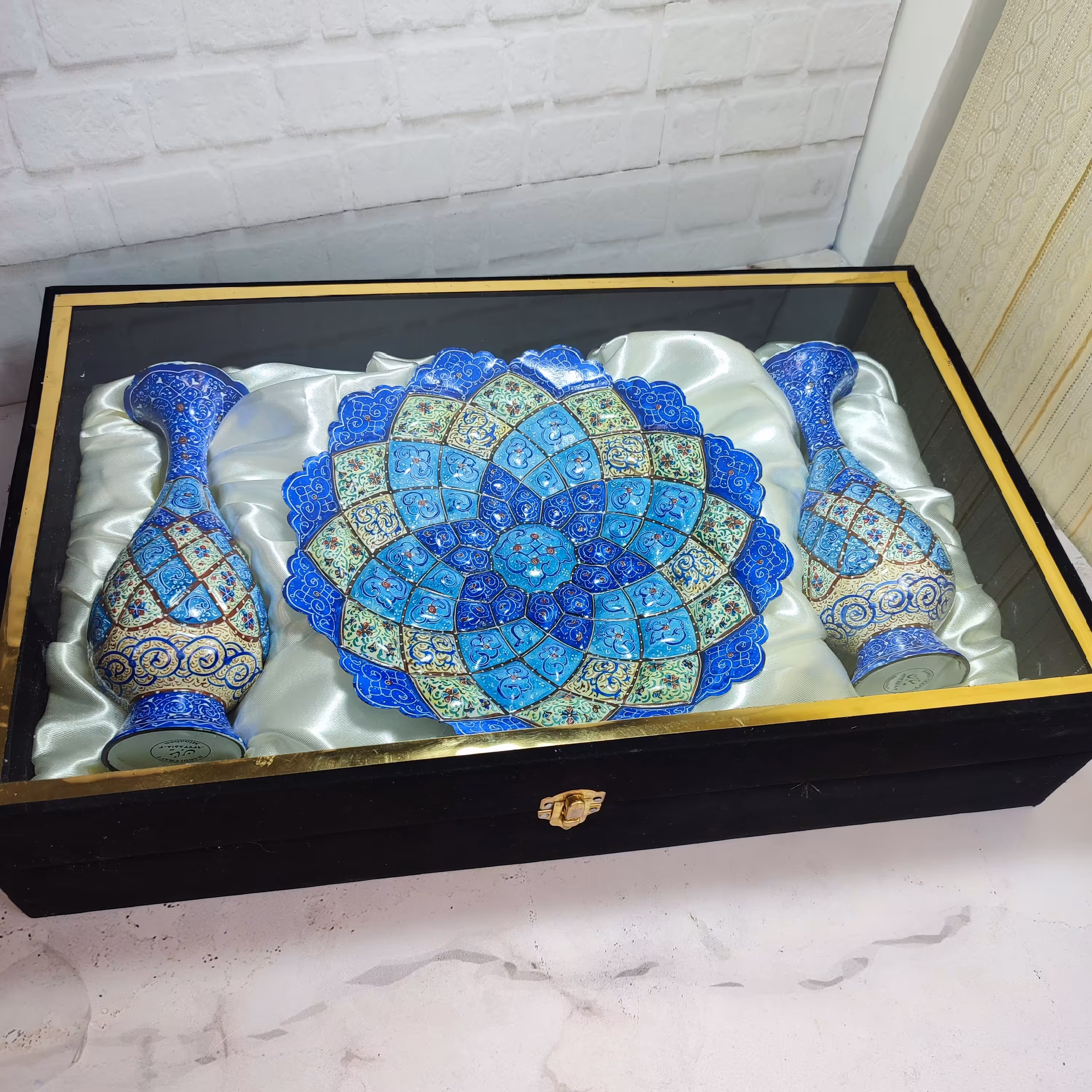 ست کامل بشقاب و گلدن بدون جعبه