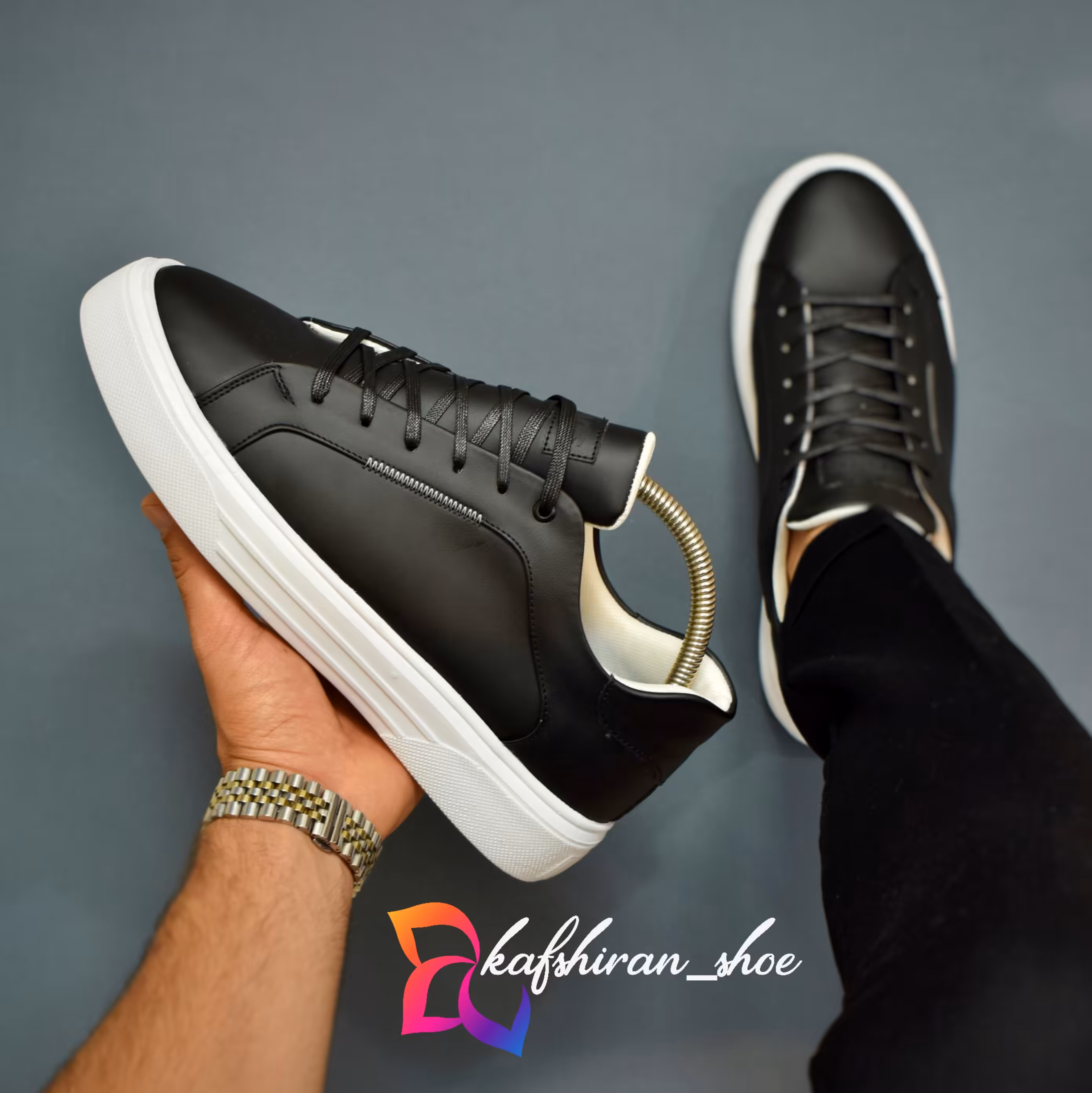 کفش ونس هرمس مردانه مشکی 