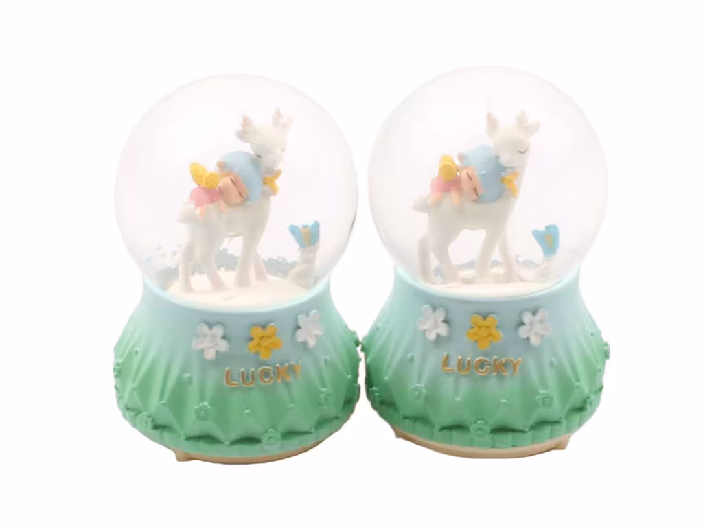 گوی شیشه ای چراغ دار موزیکال فانتزی