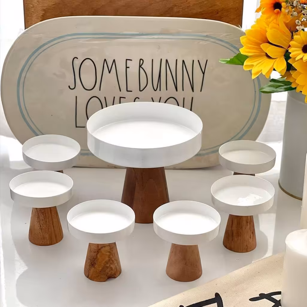  استند پذیرایی هفت پارچه پایه چوبی