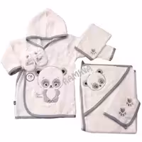 ست حوله نوزادی 5 تکه پسرانه طرح پاندا مادرکر Mothercare