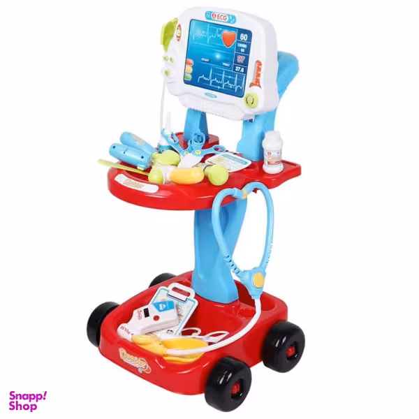 ست اسباب بازی تجهیزات پزشکی مدل میز دکتری کد 660-46 مجموعه 17 عددی