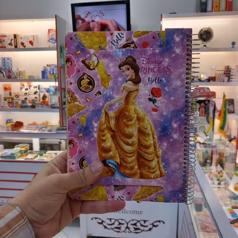 دفتر سیمی 100 برگ حاشیه دار سویل - مدل پرنسس