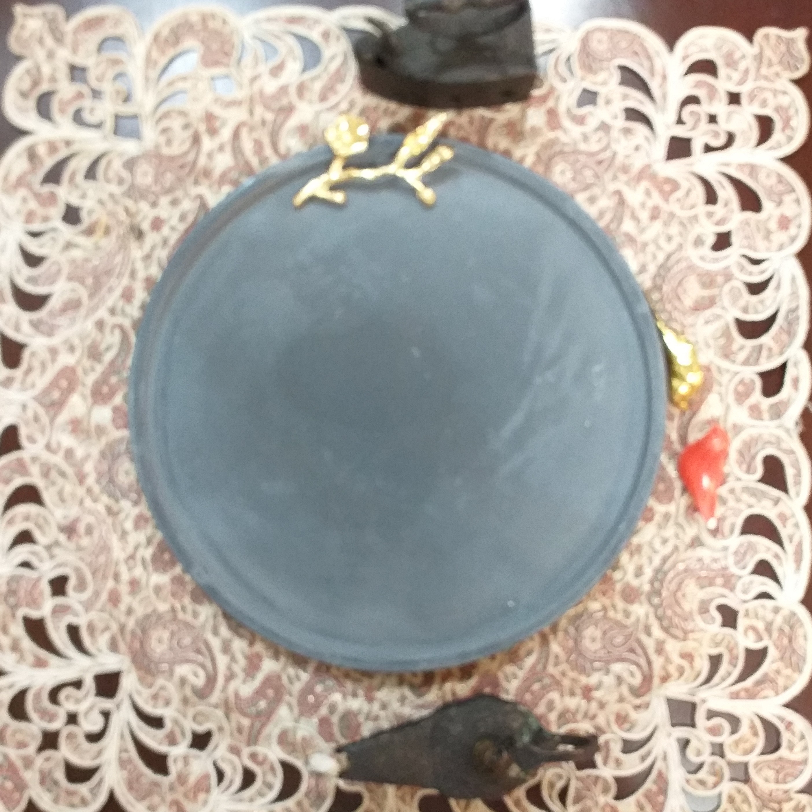 سینی سرو طوسی پررنگ قطر30سانتیمتر