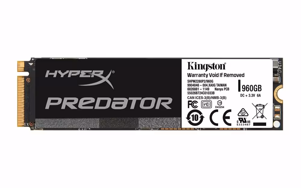 اس اس دی کینگستون HyperX Predator PCIe Gen2 x4 M.2 960GB SHPM2280P2/960G