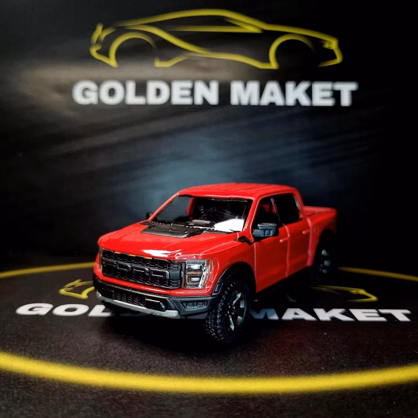 ماکت ماشین فلزی فورد رپتور اف150 2022 کینسمارت قرمز