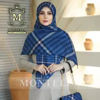 ست روسری یا شال و کیف پاسپورتی طرح بری بری آبی برند مونتلا ارسال  به سراسر کشور